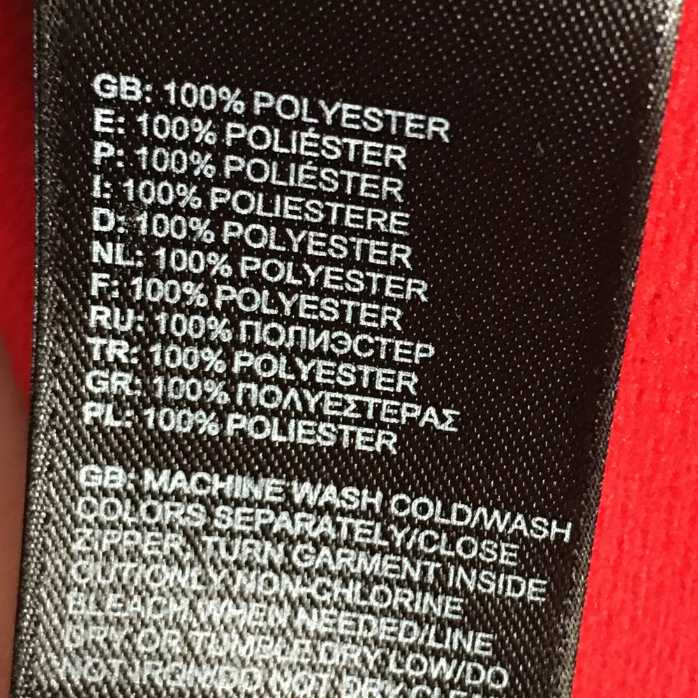 The Northface Half Zip Red Gray Pull Over Jacket … - image 2